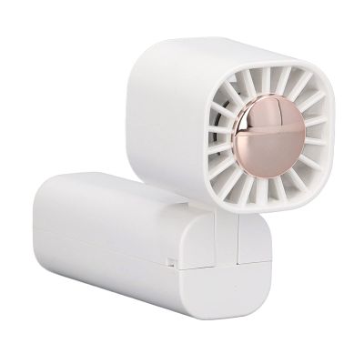 WOOXGEHM Handheld Fan, Mini Portable Fan with Lanyard, C Type Rechargeable Personal Fan, Hanging Neck Design, Foldable Desktop Fan for Travel Outdoor Office Home(White)