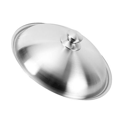 BAZAC Replacement Frying Pan Cover Stainless Steel Universal Lid, Pot Cover Universal Lid Steam Vent -40CM