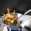 BAZAC Replacement Frying Pan Cover Stainless Steel Universal Lid, Pot Cover Universal Lid Steam Vent -40CM view 4