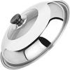 BAZAC Shaped Wok Cover Stainless Steel Cooking Pot Lid Pots Cover Anti Oil Splashing Pot Cover Frying Pan Lid Kitchen Tool Domed Wok Cover-22 cm view 1