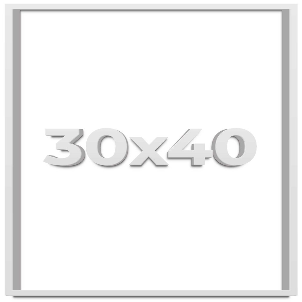 30x40 Shadow Box Frame White | 2 Inches Deep Shadowbox with 1 3/4 Inch Usable Depth | UV Resistant Acrylic Front, Acid Free Backing, and Hanging Hardware | Wentworth Picture Frame Style