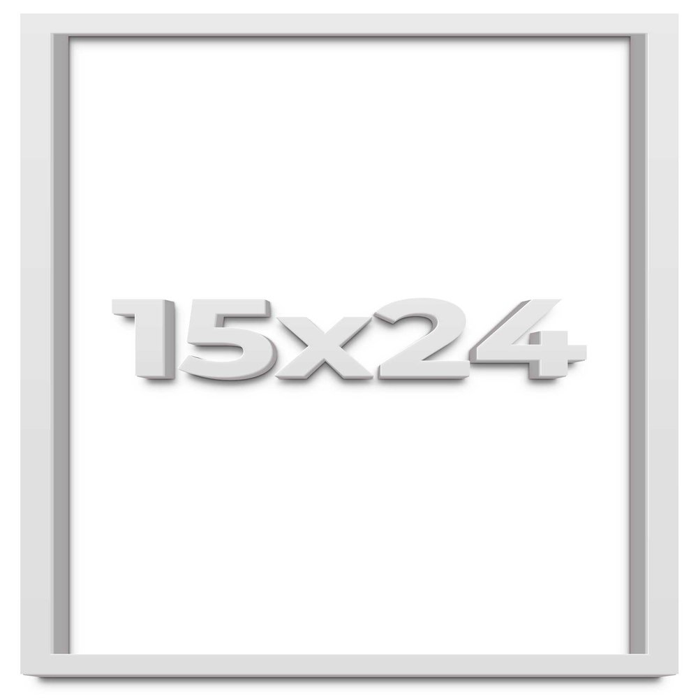 15x24 Shadow Box Frame White | 2 Inches Deep Shadowbox with 1 3/4 Inch Usable Depth | UV Resistant Acrylic Front, Acid Free Backing, and Hanging Hardware | Wentworth Picture Frame Style