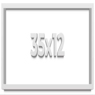 35x12 Shadow Box Frame White | 2 Inches Deep Shadowbox with 1 3/4 Inch Usable Depth | UV Resistant Acrylic Front, Acid Free Backing, and Hanging Hardware | Wentworth Picture Frame Style