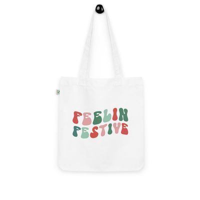So Sketchy Feeling Festive Tote Bag | Christmas Tote Bag | 100% Organic Cotton