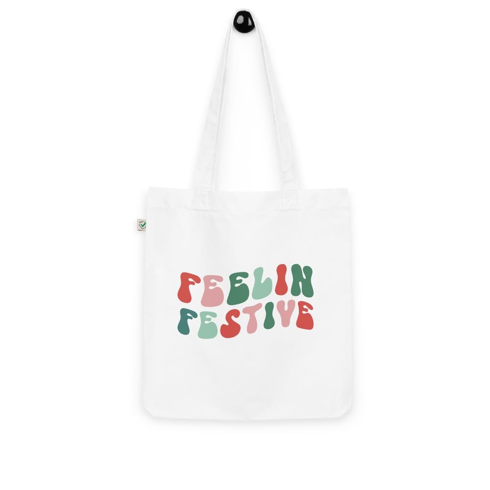 So Sketchy Feeling Festive Tote Bag | Christmas Tote Bag | 100% Organic Cotton