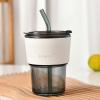 Bamboo Cup, Glass Water Cup, Coffee Cup, Household Straw Cup, Large Capacity Double Drinking Cup view 1