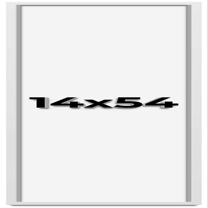 14x54 Shadow Box Frame White | 1 Inches Deep Real Wood Contemporary Shadowbox Display Frame | UV Resistant Acrylic Front, Acid Free Backing, and Hanging Hardware | Lucius Picture Frame Style