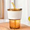 Bamboo Cup, Glass Water Cup, Coffee Cup, Household Straw Cup, Large Capacity Double Drinking Cup view 1