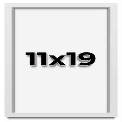 11x19 Shadow Box Frame White | 1 Inches Deep Real Wood Contemporary Shadowbox Display Frame | UV Resistant Acrylic Front, Acid Free Backing, and Hanging Hardware | Lucius Picture Frame Style
