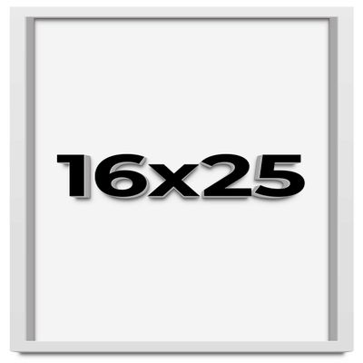 16x25 Shadow Box Frame White | 1 Inches Deep Real Wood Contemporary Shadowbox Display Frame | UV Resistant Acrylic Front, Acid Free Backing, and Hanging Hardware | Lucius Picture Frame Style