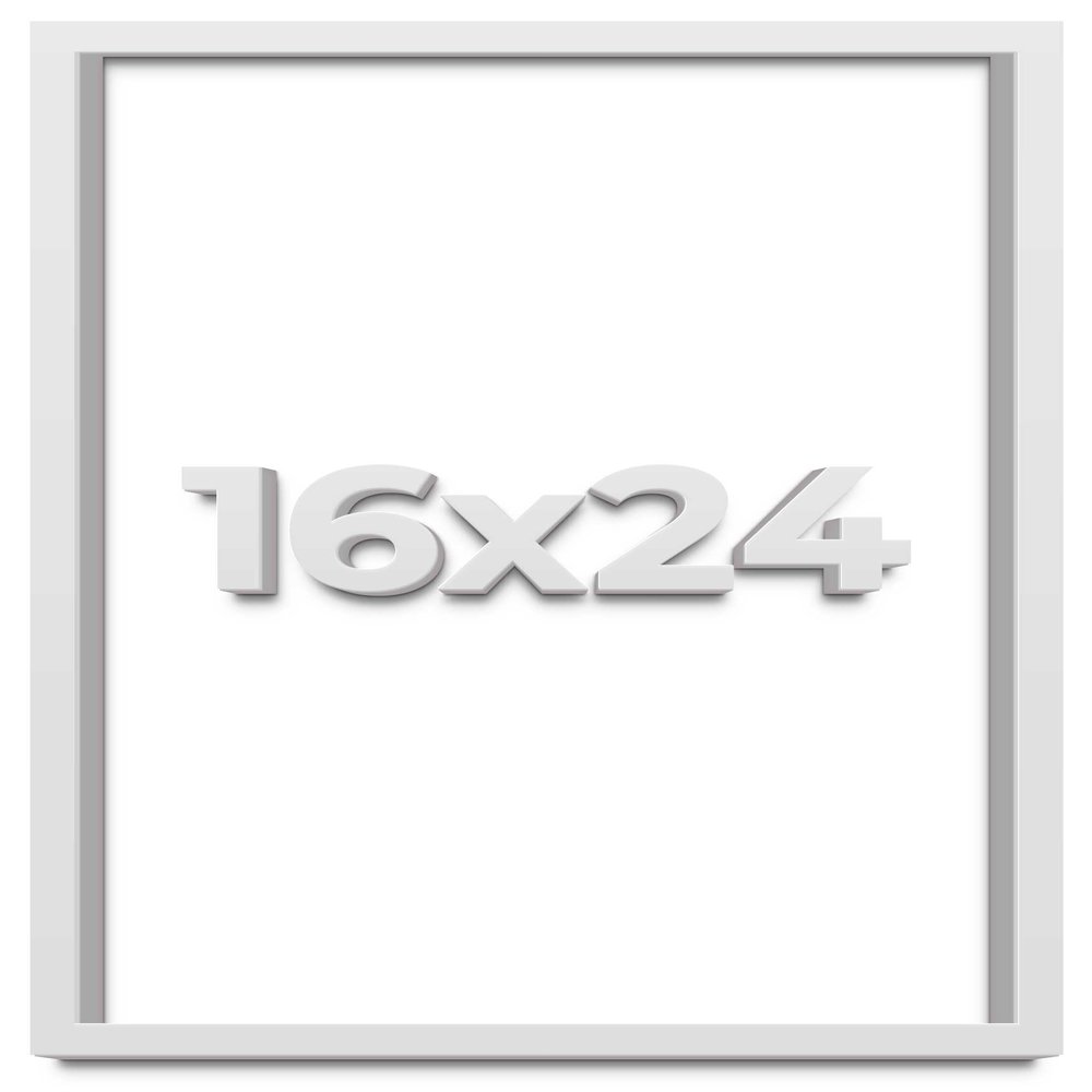 16x24 Shadow Box Frame White | 2 Inches Deep Shadowbox with 1 3/4 Inch Usable Depth | UV Resistant Acrylic Front, Acid Free Backing, and Hanging Hardware | Wentworth Picture Frame Style
