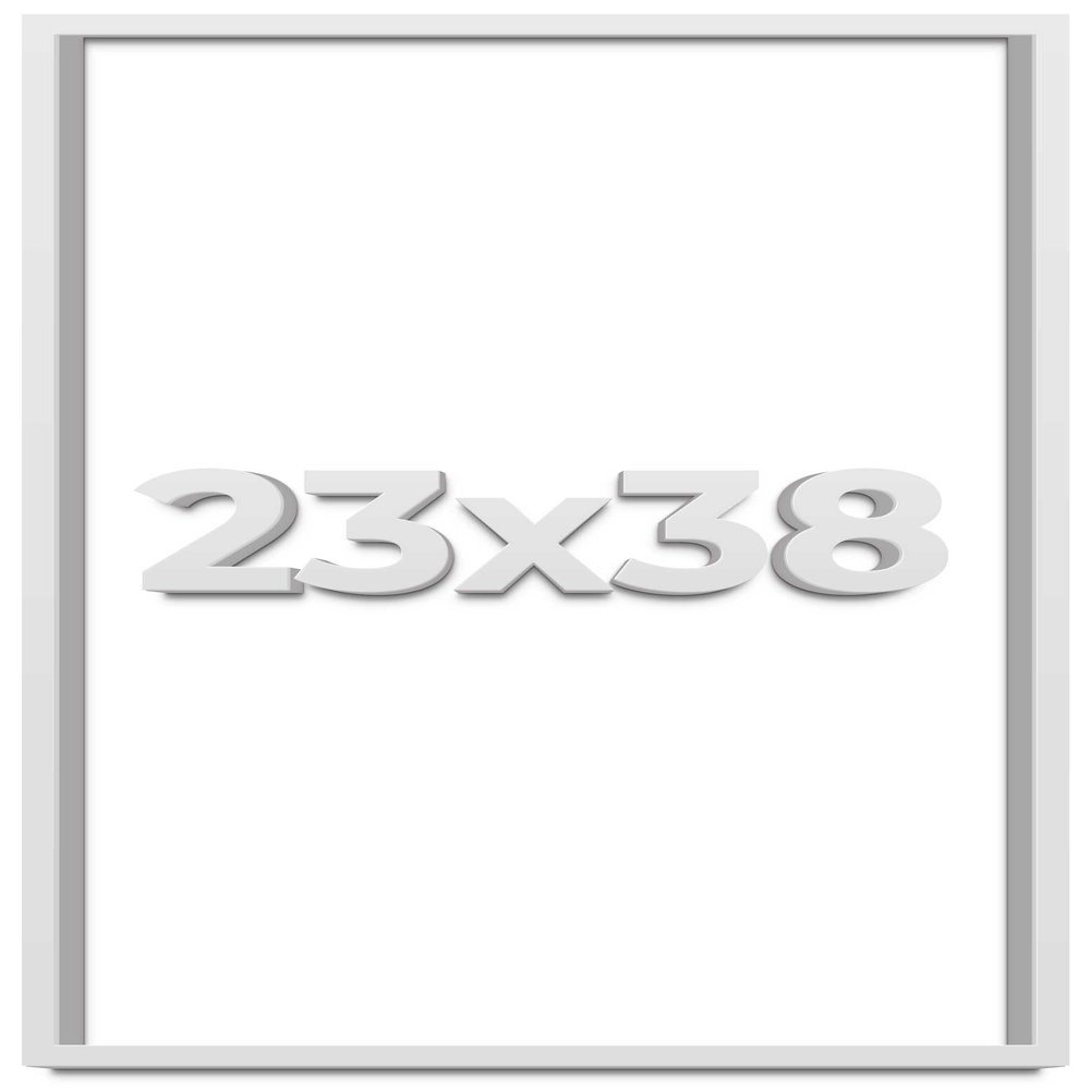 23x38 Shadow Box Frame White | 2 Inches Deep Shadowbox with 1 3/4 Inch Usable Depth | UV Resistant Acrylic Front, Acid Free Backing, and Hanging Hardware | Wentworth Picture Frame Style