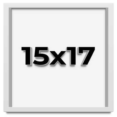 15x17 Shadow Box Frame White | 1 Inches Deep Real Wood Contemporary Shadowbox Display Frame | UV Resistant Acrylic Front, Acid Free Backing, and Hanging Hardware | Lucius Picture Frame Style