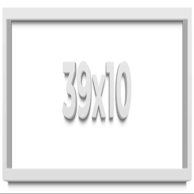 39x10 Shadow Box Frame White | 2 Inches Deep Shadowbox with 1 3/4 Inch Usable Depth | UV Resistant Acrylic Front, Acid Free Backing, and Hanging Hardware | Wentworth Picture Frame Style