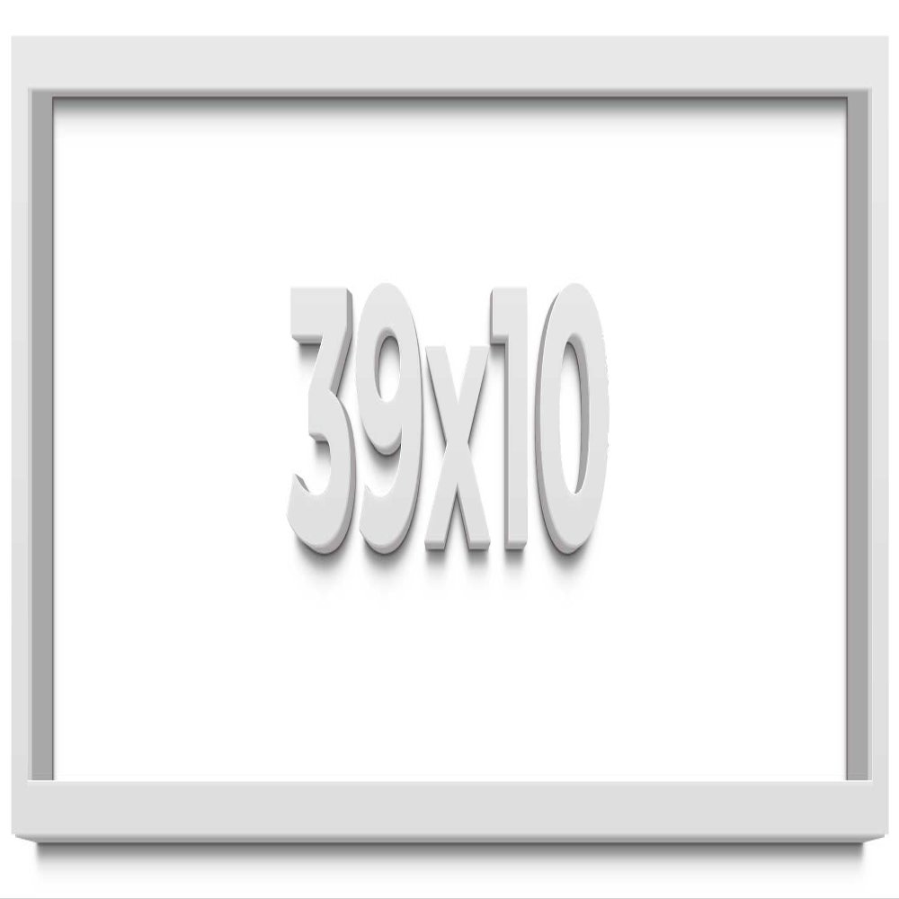 39x10 Shadow Box Frame White | 2 Inches Deep Shadowbox with 1 3/4 Inch Usable Depth | UV Resistant Acrylic Front, Acid Free Backing, and Hanging Hardware | Wentworth Picture Frame Style