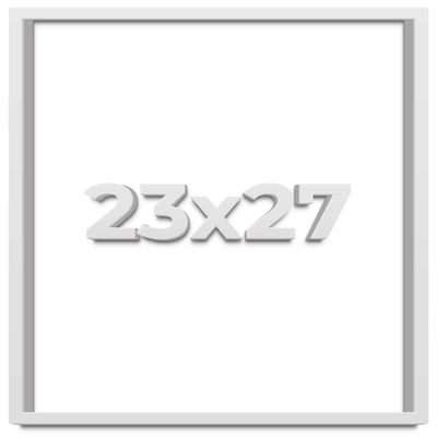 23x27 Shadow Box Frame White | 2 Inches Deep Shadowbox with 1 3/4 Inch Usable Depth | UV Resistant Acrylic Front, Acid Free Backing, and Hanging Hardware | Wentworth Picture Frame Style
