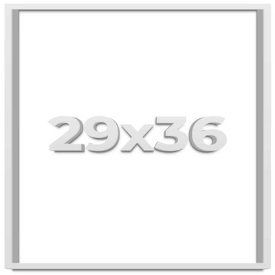 29x36 Shadow Box Frame White | 1 Inches Deep Real Wood Contemporary Shadowbox Display Frame | UV Resistant Acrylic Front, Acid Free Backing, and Hanging Hardware | Lucius Picture Frame Style