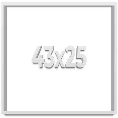 43x25 Shadow Box Frame White | 1 Inches Deep Real Wood Contemporary Shadowbox Display Frame | UV Resistant Acrylic Front, Acid Free Backing, and Hanging Hardware | Lucius Picture Frame Style