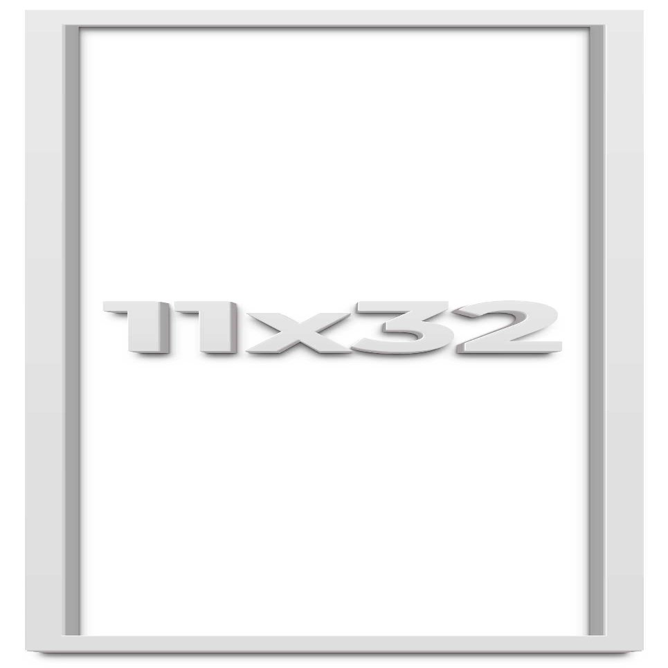 11x32 Shadow Box Frame White | 2 Inches Deep Shadowbox with 1 3/4 Inch Usable Depth | UV Resistant Acrylic Front, Acid Free Backing, and Hanging Hardware | Wentworth Picture Frame Style