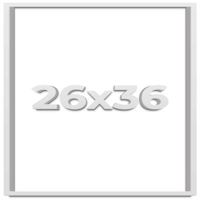 26x36 Shadow Box Frame White | 1 Inch Deep Real Wood Contemporary Shadowbox Display | UV Resistant Acrylic Front, Acid Free Backing, Hanging Hardware | Lucius Picture Style