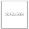 26x36 Shadow Box Frame White | 1 Inch Deep Real Wood Contemporary Shadowbox Display | UV Resistant Acrylic Front, Acid Free Backing, Hanging Hardware | Lucius Picture Style view 1