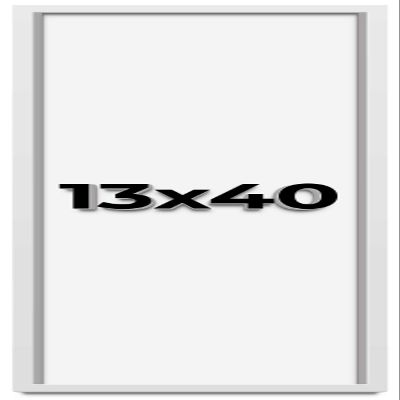 13x40 Shadow Box Frame White | 1 Inches Deep Real Wood Contemporary Shadowbox Display Frame | UV Resistant Acrylic Front, Acid Free Backing, and Hanging Hardware | Lucius Picture Frame Style