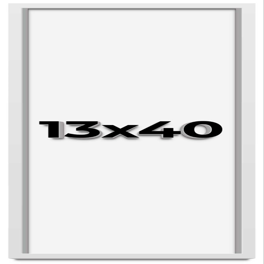 13x40 Shadow Box Frame White | 1 Inches Deep Real Wood Contemporary Shadowbox Display Frame | UV Resistant Acrylic Front, Acid Free Backing, and Hanging Hardware | Lucius Picture Frame Style