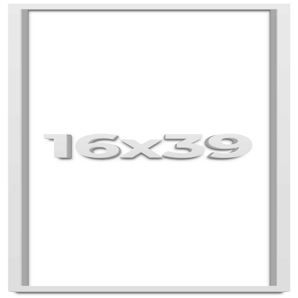 16x39 Shadow Box Frame White | 2 Inches Deep Shadowbox with 1 3/4 Inch Usable Depth | UV Resistant Acrylic Front, Acid Free Backing, and Hanging Hardware | Wentworth Picture Frame Style