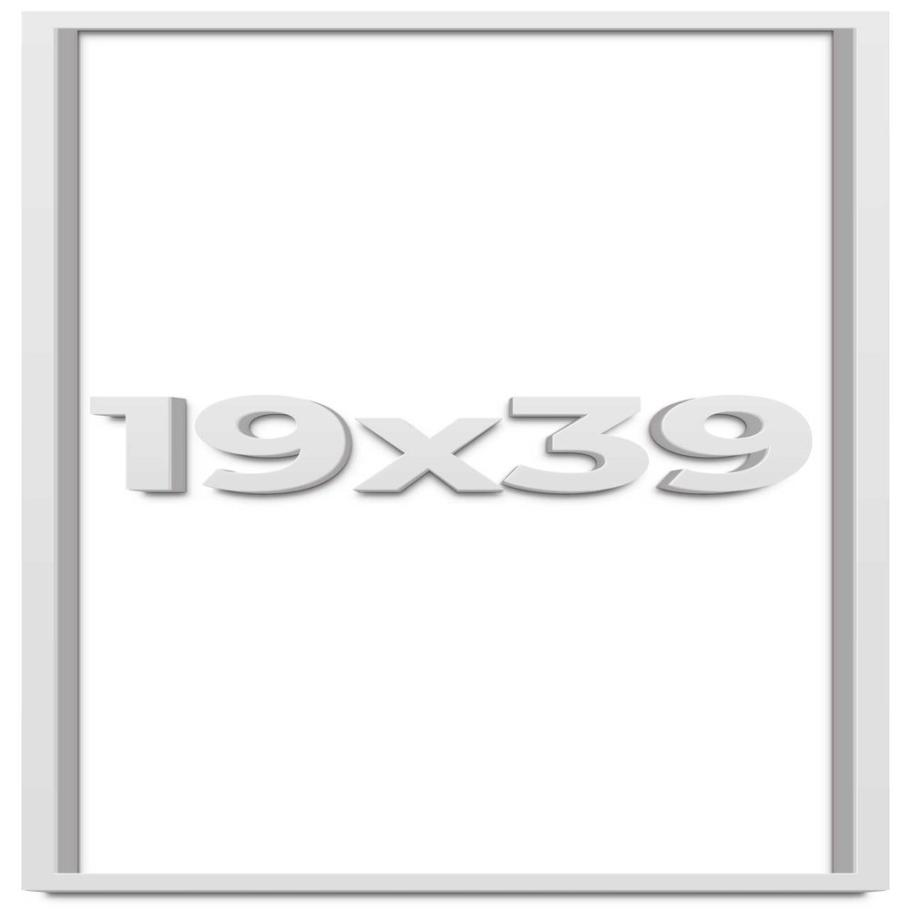 19x39 Shadow Box Frame White | 2 Inches Deep Shadowbox with 1 3/4 Inch Usable Depth | UV Resistant Acrylic Front, Acid Free Backing, and Hanging Hardware | Wentworth Picture Frame Style
