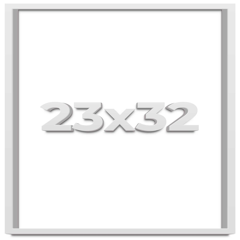 23x32 Shadow Box Frame White | 1 Inches Deep Real Wood Contemporary Shadowbox Display Frame | UV Resistant Acrylic Front, Acid Free Backing, and Hanging Hardware | Lucius Picture Frame Style