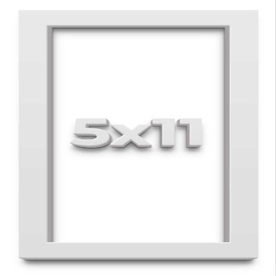 5x11 in Shadow Box Frame White | 1 Inches Deep Real Wood Contemporary Shadowbox Display Frame | UV Resistant Acrylic Front, Acid Free Backing, and Hanging Hardware | Lucius Picture Frame Style