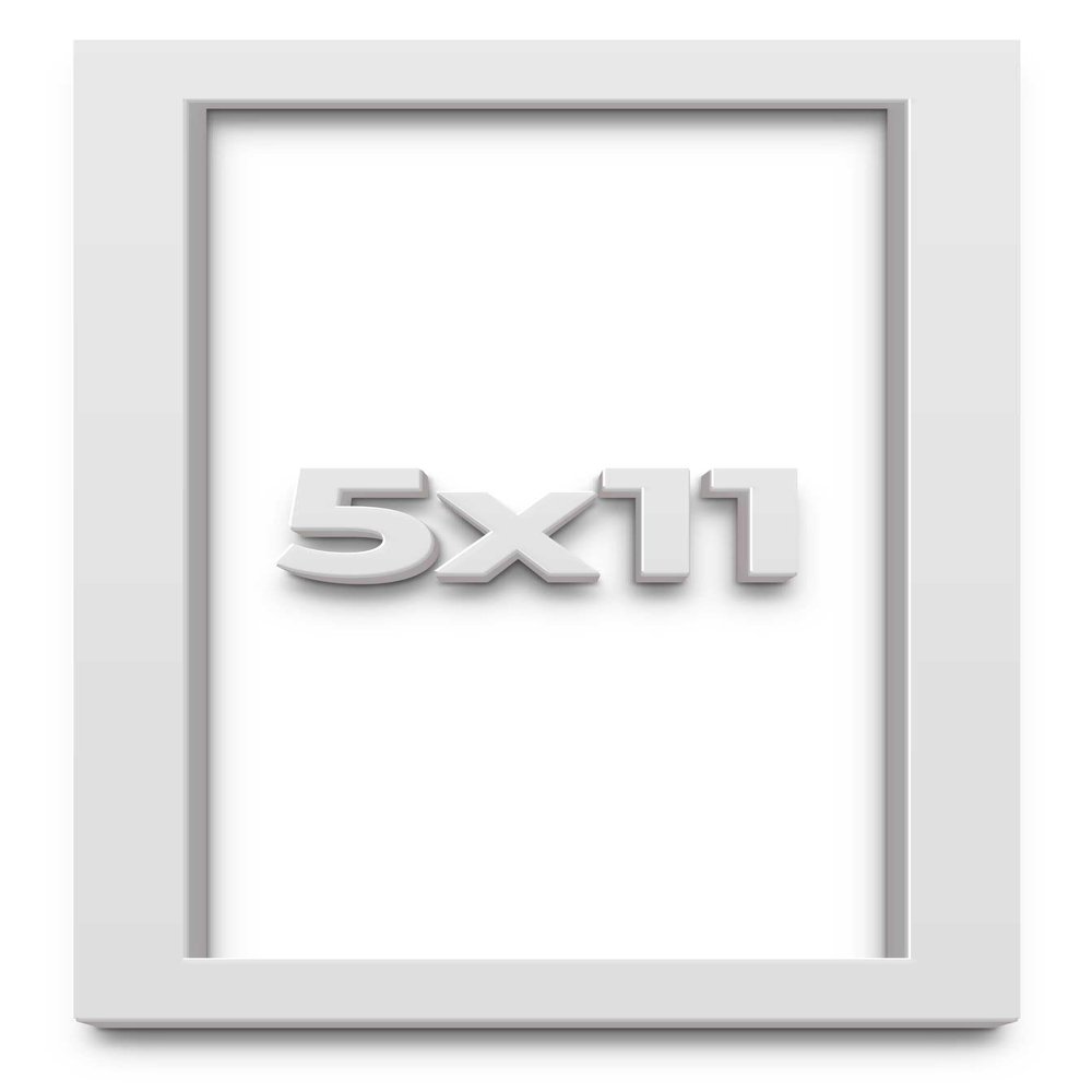 5x11 in Shadow Box Frame White | 1 Inches Deep Real Wood Contemporary Shadowbox Display Frame | UV Resistant Acrylic Front, Acid Free Backing, and Hanging Hardware | Lucius Picture Frame Style