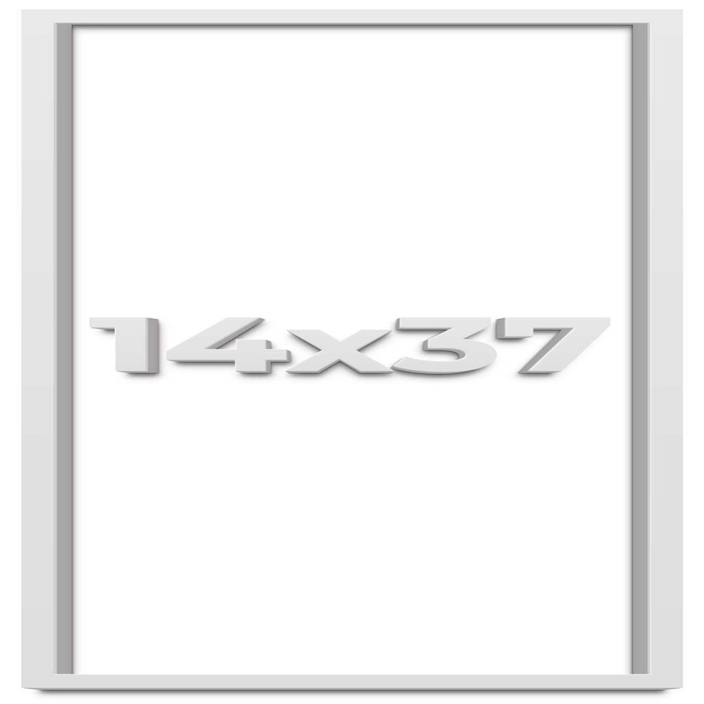 14x37 Shadow Box Frame White | 2 Inches Deep Shadowbox with 1 3/4 Inch Usable Depth | UV Resistant Acrylic Front, Acid Free Backing, and Hanging Hardware | Wentworth Picture Frame Style