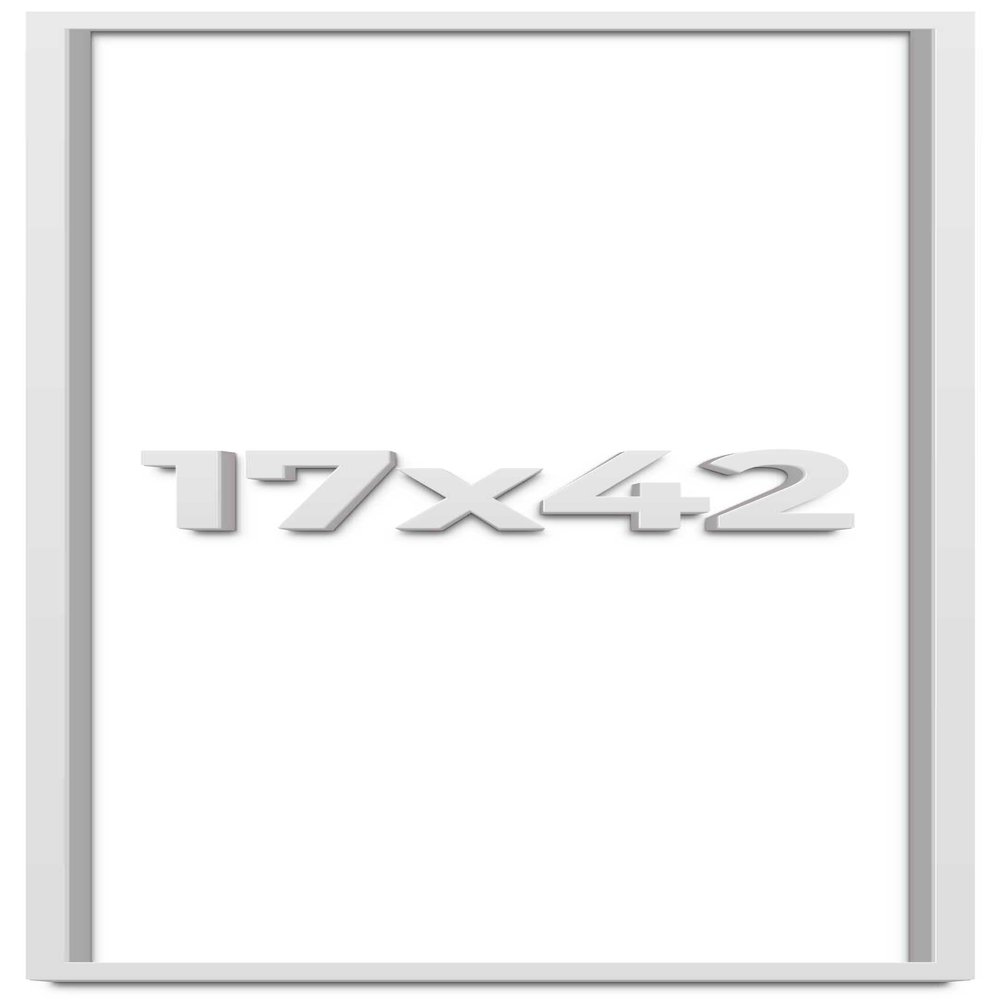 17x42 Shadow Box Frame White | 2 Inches Deep Shadowbox with 1 3/4 Inch Usable Depth | UV Resistant Acrylic Front, Acid Free Backing, and Hanging Hardware | Wentworth Picture Frame Style