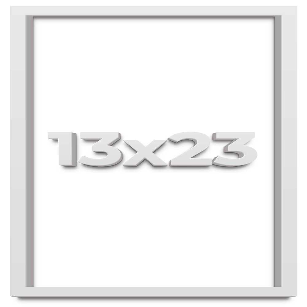 13x23 Shadow Box Frame White | 2 Inches Deep Shadowbox with 1 3/4 Inch Usable Depth | UV Resistant Acrylic Front, Acid Free Backing, and Hanging Hardware | Wentworth Picture Frame Style