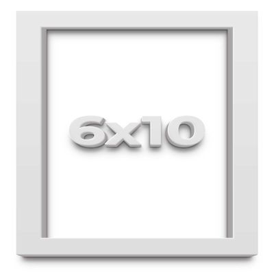 6x10 Shadow Box Frame White | 2 Inches Deep Shadowbox with 1 3/4 Inch Usable Depth | UV Resistant Acrylic Front, Acid Free Backing, and Hanging Hardware | Wentworth Picture Frame Style
