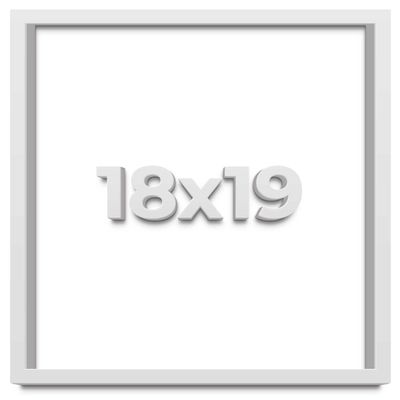 18x19 Shadow Box Frame White | 2 Inches Deep Shadowbox with 1 3/4 Inch Usable Depth | UV Resistant Acrylic Front, Acid Free Backing, and Hanging Hardware | Wentworth Picture Frame Style