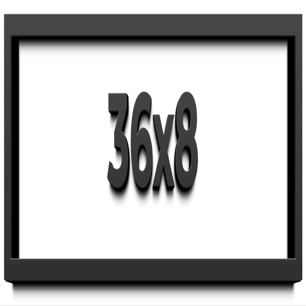 36x8 Shadow Box Frame Black | 2 Inches Deep Shadowbox with 1 3/4 Inch Usable Depth | UV Resistant Acrylic Front, Acid Free Backing, and Hanging Hardware | Whittaker Picture Frame Style