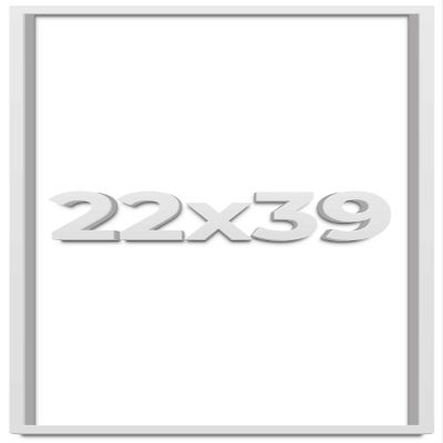 22x39 Shadow Box Frame White | 1 Inches Deep Real Wood Contemporary Shadowbox Display Frame | UV Resistant Acrylic Front, Acid Free Backing, and Hanging Hardware | Lucius Picture Frame Style