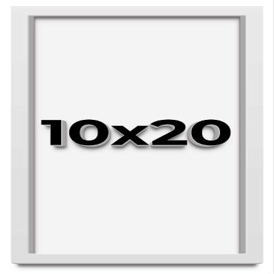 10x20 Shadow Box Frame White | 1 Inches Deep Real Wood Contemporary Shadowbox Display Frame | UV Resistant Acrylic Front, Acid Free Backing, and Hanging Hardware | Lucius Picture Frame Style