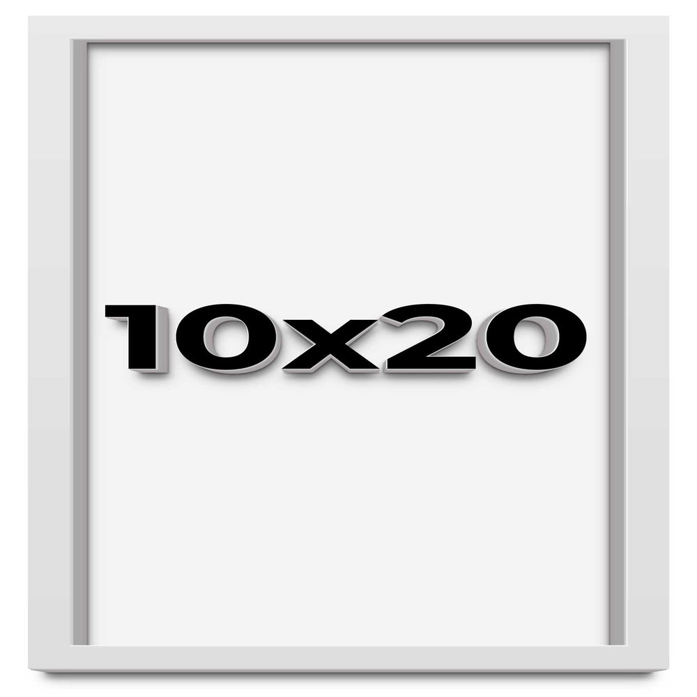10x20 Shadow Box Frame White | 1 Inches Deep Real Wood Contemporary Shadowbox Display Frame | UV Resistant Acrylic Front, Acid Free Backing, and Hanging Hardware | Lucius Picture Frame Style