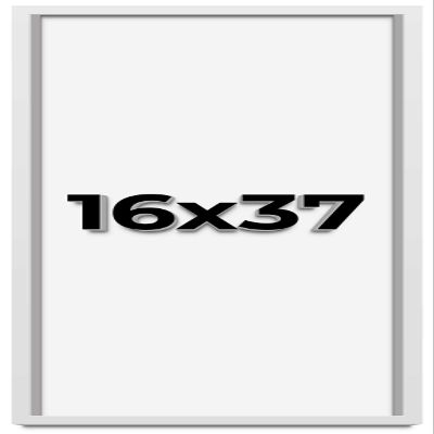 16x37 Shadow Box Frame White | 1 Inches Deep Real Wood Contemporary Shadowbox Display Frame | UV Resistant Acrylic Front, Acid Free Backing, and Hanging Hardware | Lucius Picture Frame Style