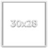 30x28 Shadow Box Frame White | 1 Inches Deep Real Wood Contemporary Shadowbox Display Frame | UV Resistant Acrylic Front, Acid Free Backing, and Hanging Hardware | Lucius Picture Frame Style view 1