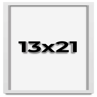 13x21 Shadow Box Frame White | 1 Inches Deep Real Wood Contemporary Shadowbox Display Frame | UV Resistant Acrylic Front, Acid Free Backing, and Hanging Hardware | Lucius Picture Frame Style