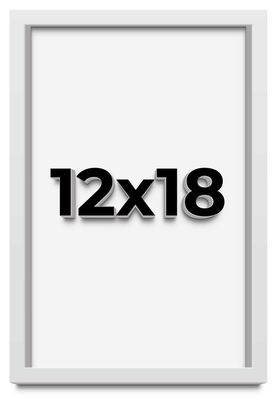 12x18 Shadow Box Frame White | 1 Inch Deep Real Wood Contemporary Shadowbox Display | UV Resistant Acrylic Front, Acid Free Backing, Hanging Hardware | Lucius Picture Style