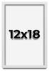 12x18 Shadow Box Frame White | 1 Inch Deep Real Wood Contemporary Shadowbox Display | UV Resistant Acrylic Front, Acid Free Backing, Hanging Hardware | Lucius Picture Style view 1