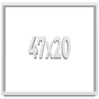 47x20 Shadow Box Frame White | 2 Inches Deep Shadowbox with 1 3/4 Inch Usable Depth | UV Resistant Acrylic Front, Acid Free Backing, and Hanging Hardware | Wentworth Picture Frame Style