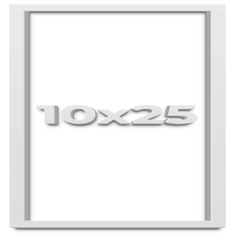10x25 Shadow Box Frame White | 2 Inches Deep Shadowbox with 1 3/4 Inch Usable Depth | UV Resistant Acrylic Front, Acid Free Backing, and Hanging Hardware | Wentworth Picture Frame Style