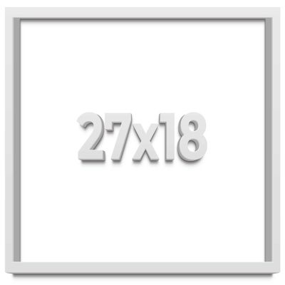 27x18 Shadow Box Frame White | 2 Inches Deep Shadowbox with 1 3/4 Inch Usable Depth | UV Resistant Acrylic Front, Acid Free Backing, and Hanging Hardware | Wentworth Picture Frame Style