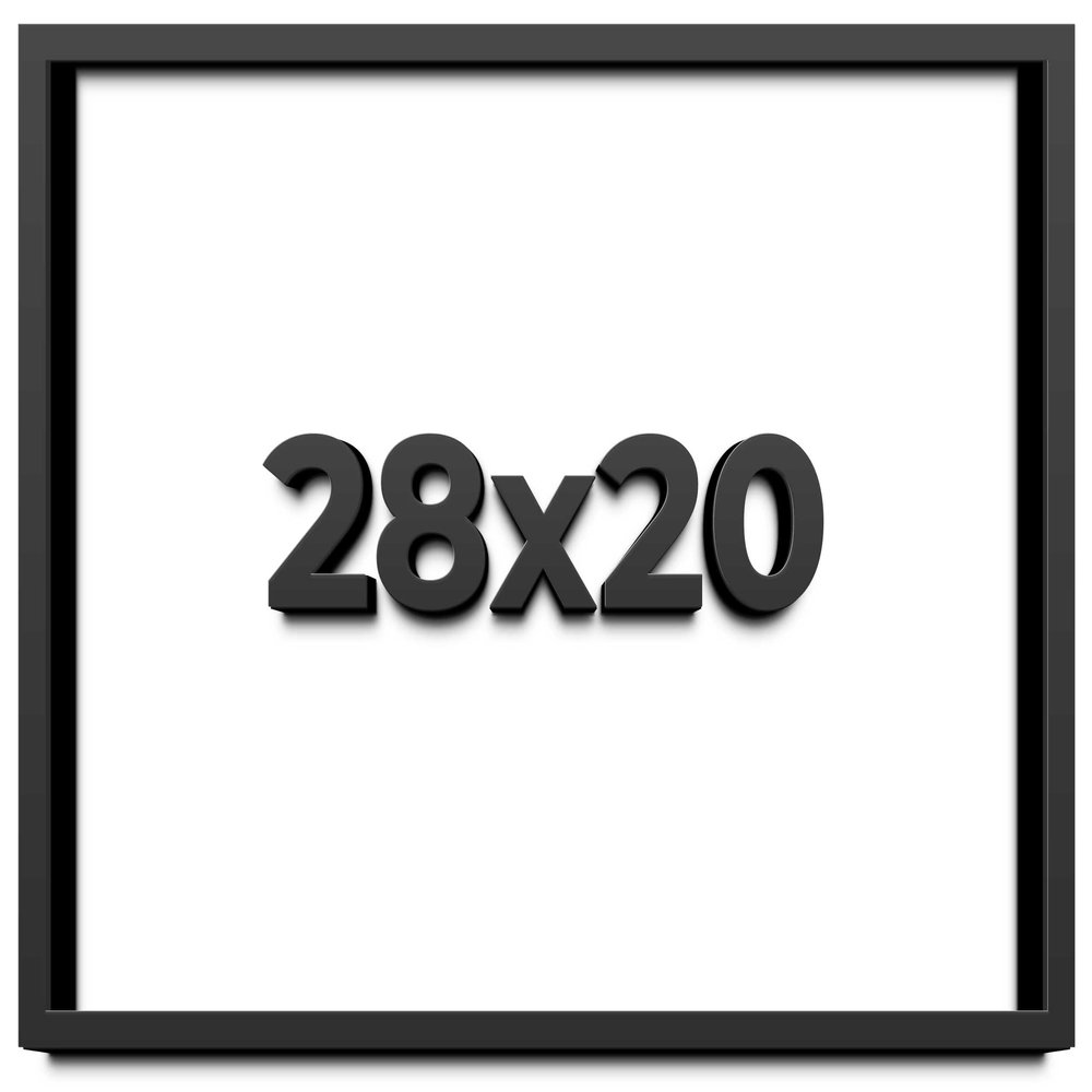 28x20 Shadow Box Frame Black | 2 Inches Deep Shadowbox with 1 3/4 Inch Usable Depth | UV Resistant Acrylic Front, Acid Free Backing, and Hanging Hardware | Whittaker Picture Frame Style